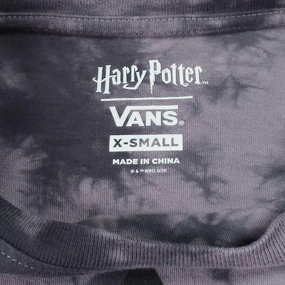 Vans Harry Potter Crop Top XS Purple Tie Dye Deathly Hallows Goth Grunge - Picture 3 of 8